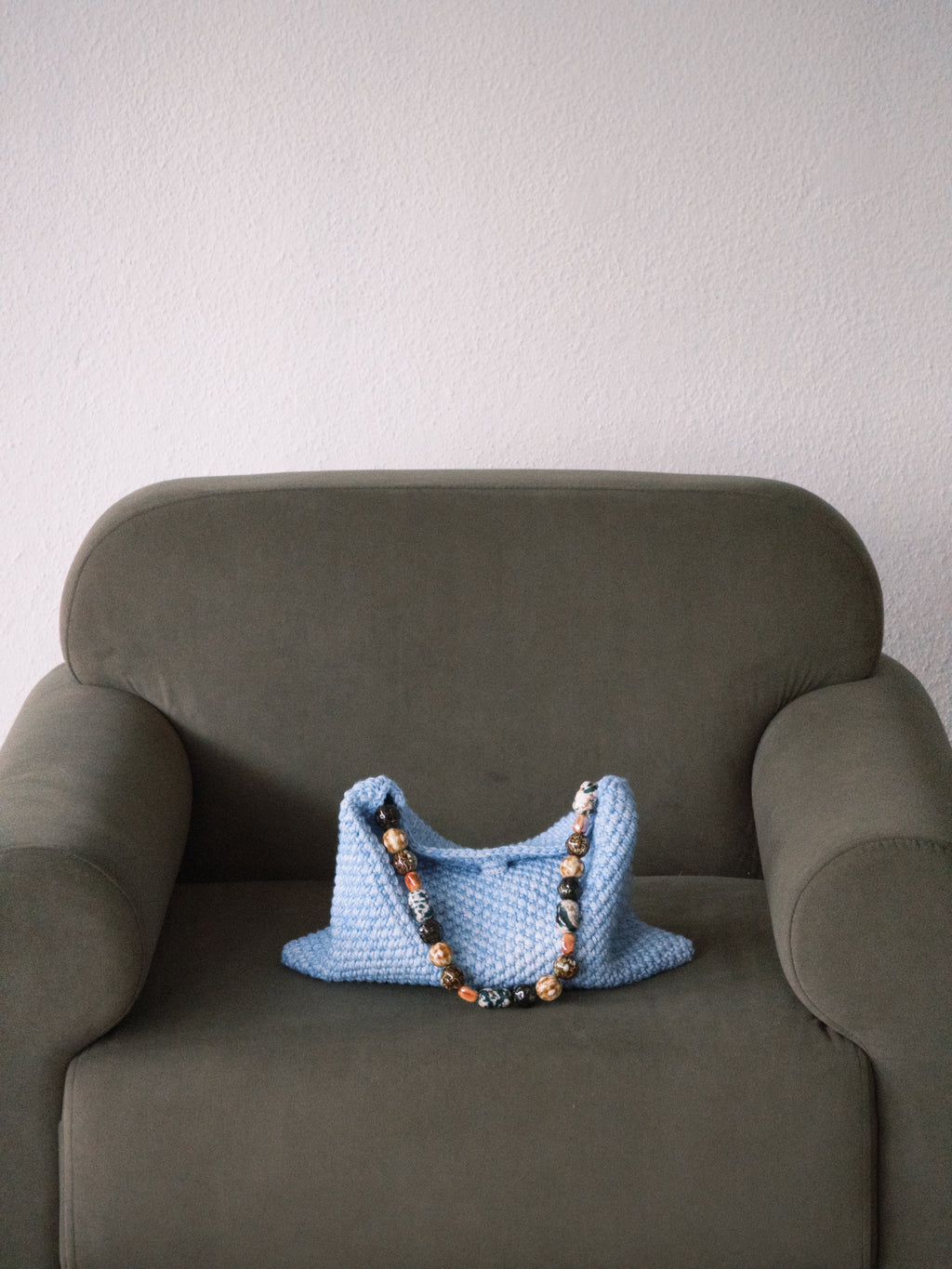 Crochet Shoulder Bag Blue