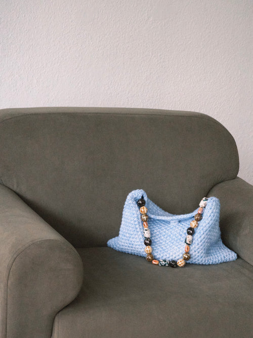 Crochet Shoulder Bag Blue